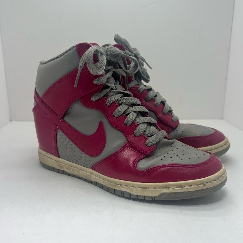 Nike Dunk Sky Hi Medium Grey Fuchsia Shoes